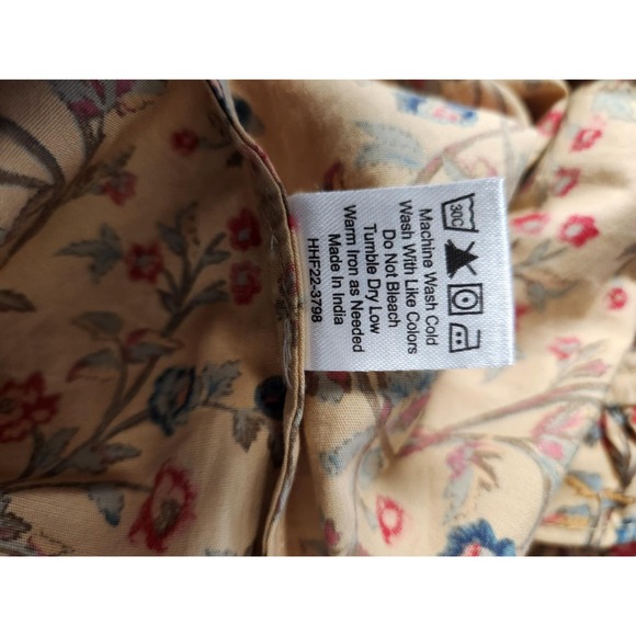 House Of‎ Harlow Peasant Top Womens Size Large Floral Beige Ruffle Neckline - Picture 16 of 16